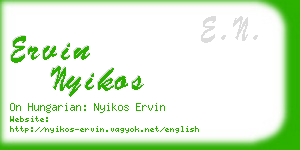 ervin nyikos business card